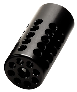 Picture of Tactical Solutions Pac-Lite Compensator Black Matte Aluminum with 1/2"-28 tpi Threads for 22 LR Ruger Mark I, III, IV, II PLCMPMB