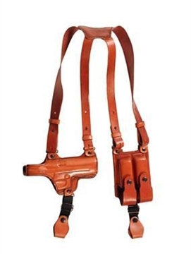 Picture of TAGUA COLT 45 BROWN RIGHTHAND SHOULDER LEATHER HOLSTER RIG SH4-202