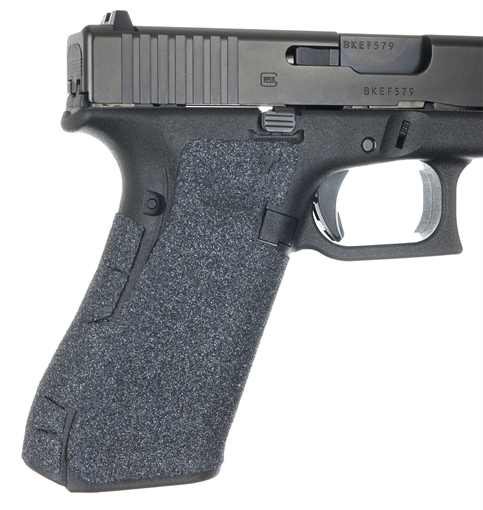Picture of Talon Grips Adhesive Grip Compatible w/Glock 17/19x/22/24/31/34/35/37/45/47 Gen5 w/No Backstrap, Black Textured Granulate 379G