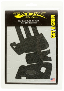 Picture of Talon Grips Adhesive Grip Compatible w/Glock 19/23/25/32/38 Gen4 w/No Backstrap, Black Textured Granulate 110G