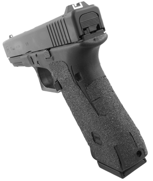 Picture of Talon Grips Adhesive Grip Compatible w/ Glock 17/22/24/31/34/35/37 Gen4 w/No Backstrap, Black Textured Granulate 113G