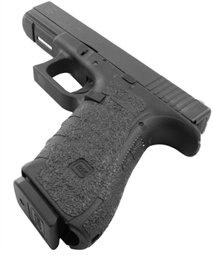 Picture of Talon Grips Adhesive Grip Compatible w/ Glock 17/22/24/31/34/35/37 Gen4 w/No Backstrap, Black Textured Rubber 113R