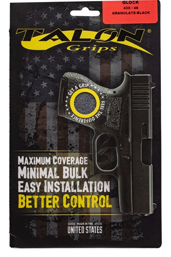 Picture of TALON Grips Inc Granulate, Grip, Adhesive Grip, Fits Glock 48 and 43X, Black 385G