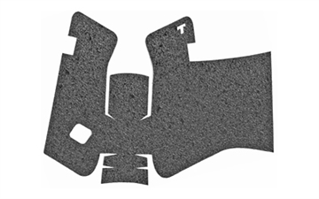 Picture of TALON Grips Inc Rubber, Grip, Adhesive Grip, Fits Glock 19X, Gen 5 MOS 45 (No Backstrap), 17, 22, 24, 31, 34, 35, 37, Gen5 (No Backstrap), Black 379R