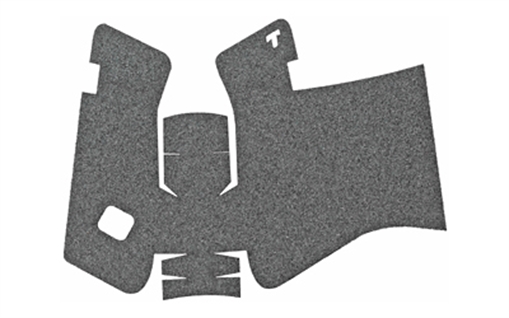 Picture of TALON Grips Inc Granulate, Grip, Adhesive Grip, Fits Glock 19X, 17 Gen 5 MOS/45 (Medium Backstrap) 17, 22, 24, 31, 34, 35, 37 Gen5 (Medium Backstrap), Black 380G