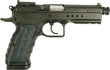 Picture of Tanfoglio  Defiant Tactical Pro 9mm Luger 20+1 4.50" Stainless Threaded Barrel, Black Steel Optic Ready/Ported/Serrated Slide, Black Steel Frame w/Beavertail & Picatinny Rail, Black Polymer Grip TFTACPRO9BK