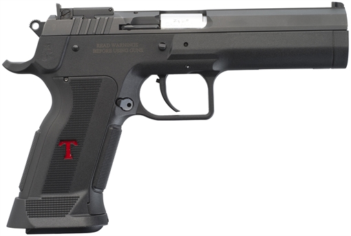 Picture of Tanfoglio IFG Limited Custom P 10mm Auto 14+1 4.76" Black Polygonal Rifled Barrel, Black Steel Slide, Black Polymer Frame, Black Polymer Grips, Ambidextrous TFLIMPROP10