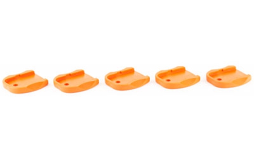 Picture of TangoDown Vickers Tactical Magazine Floor Plate, Fits Glock 9MM, 40S&W, 357Sig, 45GAP, Orange, Five Pack VTMFP-001ORN