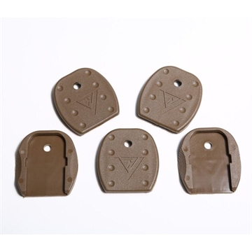 Picture of TangoDown Vickers Tactical Magazine Floor Plates for Glock 5pk Tan VTMFP-001 BRN