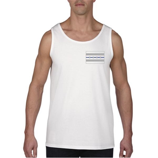 Picture of Thin Blue Line Tank - Chicago Thin Blue Line Flag CHIC-TANK-WHITE-XL