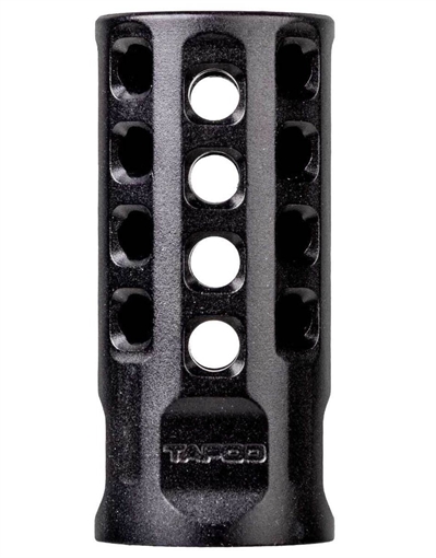 Picture of Tapco Muzzle Brake Black Anodized Aluminum 1/2"x28 Threads 2" OAL .920" Diameter 22 LR TAP22004