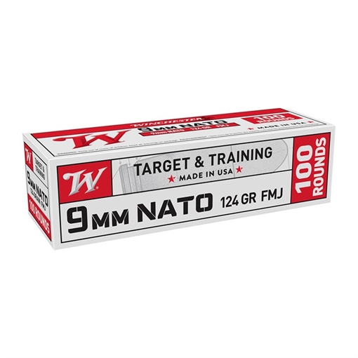 Picture of Winchester Ammo 9mm 124gr Full Metal Jacket 100 Per Box/10 Case W9NATOVP