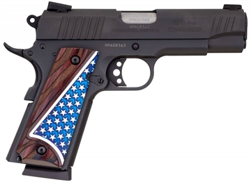 Picture of TAURUS 1911 COMMANDER 45ACP 4.25"BLK, US FLAG GRIP 1-1911COM-USGR1