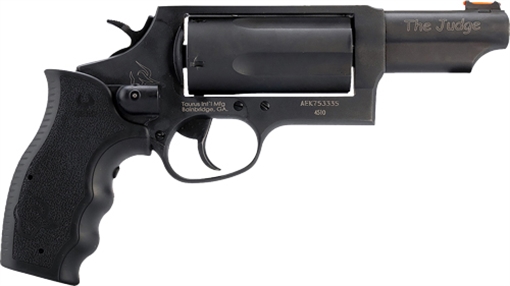 Picture of Taurus 2-441031TVL Judge w/Laser Compact 45 Colt (Long Colt) 410 Bore 5rd 3" Matte Black Alloy Steel Barrel, Cylinder & Frame, Viridian Laser, Transfer Bar Safety 2-441031TVL 2441031TVL