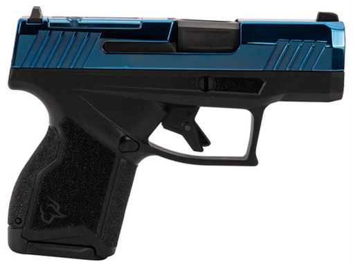 Picture of Taurus GX4 Micro-Compact Frame 9mm Luger 13+1 3.06" Satin Black DLC Stainless Steel Barrel, Blue PVD Serrated Alloy Steel Slide, Matte Black Stainless Steel Frame, Textured Grip 1-GX4M931-B