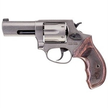 Picture of Taurus 28563CNS 856 Defender 38 Special +P Caliber with 3" Barrel, 6rd Capacity Cylinder, Overall Tungsten Gray Cerakote Finish Steel, Altamont Wood Grip & Night Front Sight 2-8563CNS