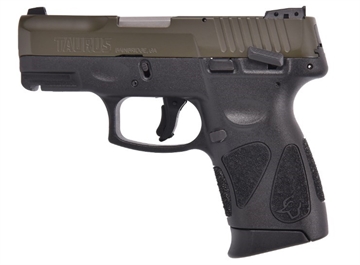 Picture of Taurus G2C Handgun 9mm Luger 12rd Magazine 3.2" Barrel MS Green Slide/Black Grip 1-G2C93B-12 1G2C93B12