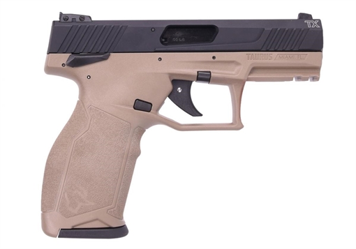 Picture of Taurus 1-TX22141G TX22 Full Size Frame 22 LR 16+1 4.10" Matte Black Threaded Barrel, Matte Black Serrated Slide, Gray Polymer Frame w/Picatinny Rail, Textured Grip 1-TX22141G 1TX22141G