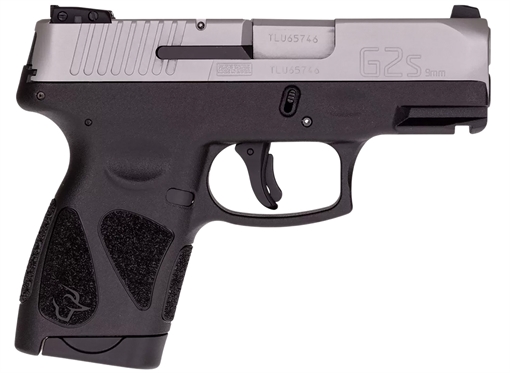 Picture of Taurus G2S Compact Frame 9mm Luger 7+1 3.26" Matte Stainless Steel Barrel, Matte Stainless Steel Serrated Slide, Black Polymer Frame w/Accessory Rail, Black Polymer Grip 1-G2S939