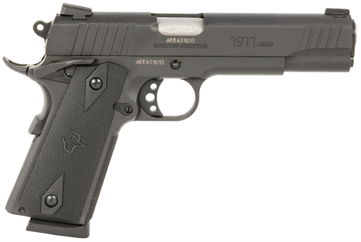 Picture of Taurus USA PT1911, Single Action Only, Semi-automatic, Metal Frame Pistol, Full Size, 45 ACP, 5" Barrel, Steel Alloy, Matte Finish, Black, Rubber Grips, Novak Sights, Manual Thumb Safety, 8 Rounds, 1 Magazine 1-191101FS 1191101FS
