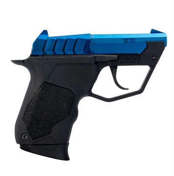 Picture of Taurus 1-22TUC13BL 22TUC Micro-Compact Frame 22 LR 9+1 2.50" Polished Blue PVD Steel Tip-Up Barrel, Blue PVD Serrated Stainless Steel Slide, Black Polymer Frame, Black Polymer Grip 1-22TUC13BL 122TUC13BL