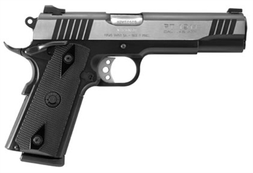 Picture of Taurus USA PT1911, Single Action Only, Semi-automatic, Metal Frame Pistol, Full Size, 45 ACP, 5" Barrel, Steel Alloy, Dual Tone Finish, Silver Slide, Black Frame, Synthetic Grips, Novak Sights, Manual Thumb Safety, 8 Rounds, 2 Magazines 1-191101DT