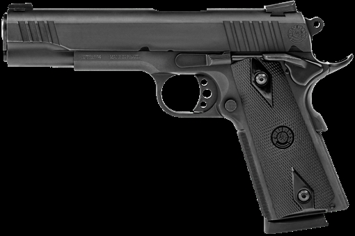 Picture of Taurus 11911019MM 1911 9mm Luger 9+1 5" Barrel, Matte Black Finish Beavertail Frame, Serrated Matte Black Steel Slide & Checkered Polymer Grip Includes Magazine 1-191101-9MM