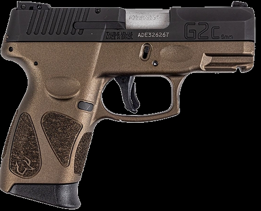 Picture of Taurus G2C Compact Frame 9mm Luger 12+1 3.26" Matte Stainless Matte Black Alloy Steel Slide Bronze 1G2C93112L