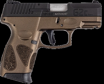 Picture of Taurus G2C Compact Frame 9mm Luger 12+1 3.26" Matte Stainless Matte Black Alloy Steel Slide Bronze 1G2C93112L