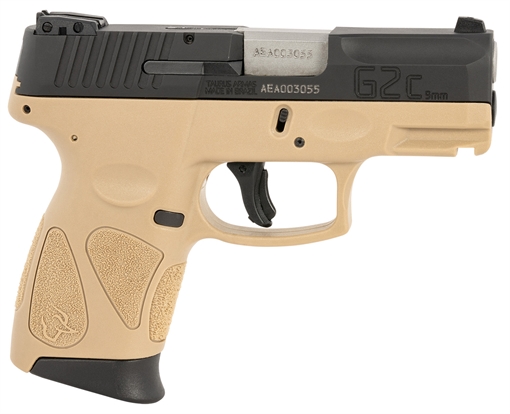 Picture of Taurus G2C Handgun 9mm Luger 12rd Magazine 3.2" Barrel Black Slide/Tan Grip 1-G2C931-12T 1G2C93112T