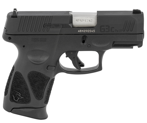 Picture of Taurus USA G3C, MA Compliant, Striker Fired, Semi-automatic, Polymer Frame Pistol, Compact, 9MM, 3.2" Barrel, Matte Finish, Black, Fixed Front Sight With Drift Adjustable Rear Sight, Manual Safety, 10 Rounds, 3 Magazines, Massachusetts Compliant 1-G3C931-MA 1G3C931MA