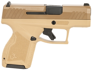 Picture of Taurus USA GX4, Striker Fired, Semi-automatic Pistol, Polymer Framed Pistol, Compact, 9MM, 3" Barrel, Matte Finish, Tan, Fixed Steel Front Sight, Drift-Adjustable Steel Rear Sight w/ Serrated Ramp, Two Backstrap Options, 11 Rounds, 2 Magazines 1-GX4M931ET 1GX4M931ET