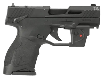 Picture of Taurus 1TX22131VL10 TX22C w/Optic Compact Frame 22 LR 10+1 SAO 3.60" Matte Black Steel Threaded Barrel, Black Anodized Optic Ready/Serrated Slide, Black Polymer Frame w/Picatinny Rail, Viridian Laser 1-TX22131VL-10
