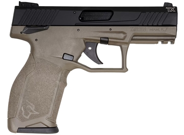 Picture of Taurus 1-TX22141O10 TX22 Full Size Frame 22 LR 10+1 4.10" Matte Black Threaded Barrel, Matte Black Serrated Slide, OD Green Polymer Frame w/Picatinny Rail, Textured Grip 1-TX22141O10 1TX22141O10