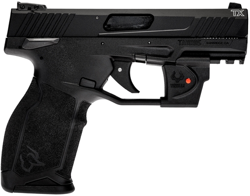Picture of Taurus 1-TX22141VL TX22 Full Size Frame 22 LR 16+1 4.10" Matte Black Alloy Steel Barrel, Black Hard Coat Anodized Serrated Slide, Black Polymer Frame w/Picatinny Rail, Textured Grip, Viridian Laser 1-TX22141VL 1TX22141VL