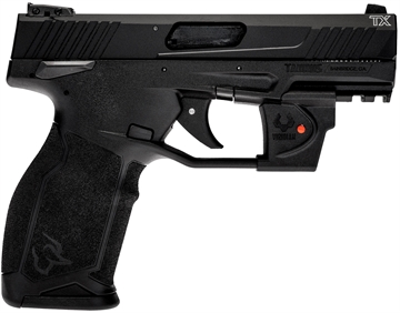 Picture of Taurus 1-TX22141VL TX22 Full Size Frame 22 LR 16+1 4.10" Matte Black Alloy Steel Barrel, Black Hard Coat Anodized Serrated Slide, Black Polymer Frame w/Picatinny Rail, Textured Grip, Viridian Laser 1-TX22141VL 1TX22141VL