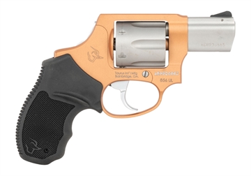 Picture of Taurus 2-85629ULC22CH 856 Ultra-Lite Small 38 Special +P 6 Shot 2" Matte Stainless Barrel & Cylinder, Copper Cerakote Aluminum Frame, Black Ribber Grip, Transfer Bar, Safety Concealed Hammer