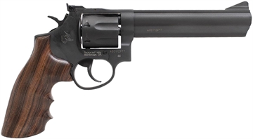 Picture of Taurus 2-660061-HWD1 66 Medium 357 Mag/38 Special +P 7 Shot 6" Matte Black Oxide Alloy Steel Barrel, Matte Black Oxide Cylinder, Matte Black Oxide Alloy Steel Frame, Wood Grip, Transfer Bar Safety 2-660061-HWD1 2660061HWD1