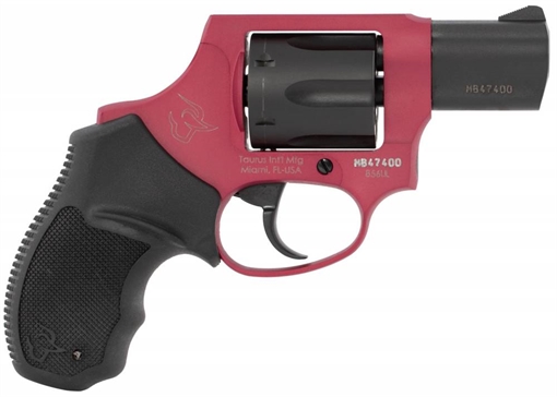 Picture of Taurus 2856021ULCH10 856 Ultra-Lite 38 Spl + P 6 Round 2" Matte Black/Rouge, Black Rubber Grip 2-856021ULCH10