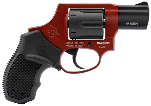 Picture of Taurus 2856021ULCH13 856 Ultra-Lite 38 Spl + P 6 Round 2" Matte Black Burned Orange Black Rubber Grip 2-856021ULCH13