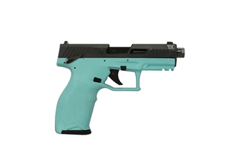 Picture of Taurus 2TX Full Size Frame 22 LR 22+1 4.60" Matte Black Threaded Barrel, Black Anodized Serrated Slide, Cyan Polymer Frame w/Picatinny Rail, Textured Grip 1-2TX22141C