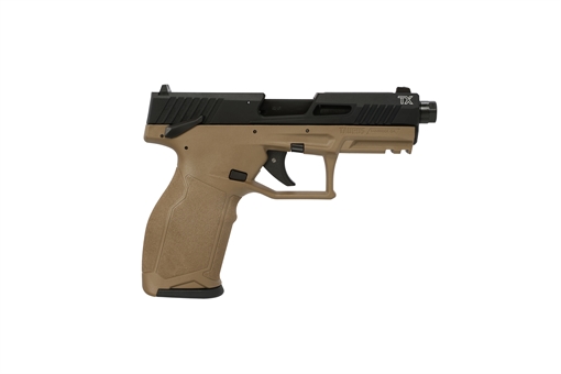 Picture of Taurus 2TX Full Size Frame 22 LR 22+1 4.60" Matte Black Threaded Barrel, Black Anodized Serrated Slide, Flat Dark Earth Polymer Frame w/Picatinny Rail, Textured Grip 1-2TX22141F