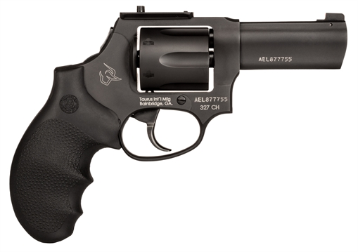 Picture of Taurus USA 327 Defender, Double Action Only, Steel Frame Revolver, .327 Federal Magnum, 3" Barrel, Matte Finish, Black, Hogue Grips, Fixed Sights, T.O.R.O Optic Ready, Shield RMSC Footprint, 6 Rounds 2-327P31CHNS 2327P31CHNS