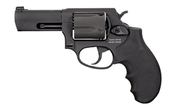 Picture of Taurus USA Defender 605, Double Action/Single Action, Steel Framed Revolver, 357 Magnum, 3" Stainless Steel Barrel, Matte Black Finish, Black Hogue Rubber Grips, Front Night Sight, 5 Rounds 2-60531NS 260531NS
