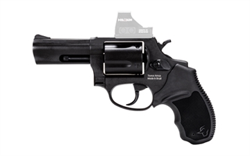 Picture of Taurus 2605P31 605 T.O.R.O. Small Frame 357 Mag/38 Special +P 5rd 3" Matte Black Stainless Steel Barrel, Cylinder & Frame, Extended Ejector Rod, Black Rubber Grip, Transfer Bar Safety, Optics Ready 2-605P31