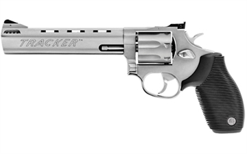 Picture of Taurus USA Model 627 Tracker, Double Action, Metal Frame Revolver, Large Frame, 357 Magnum, 6.5" Barrel, Ported, Stainless Steel, Matte Finish, Silver, Rubber Grips, Adjustable Sights, 7 Rounds 2-627069 2627069