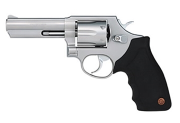 Picture of Taurus 2650049 65 Medium Frame 357 Mag/38 Special +P 6rd 4" Matte Stainless Steel Barrel, Cylinder & Frame, Fixed Sights, Black Soft Rubber Finger Groove Grip, Transfer Bar Safety, Exposed Hammer 2-650049