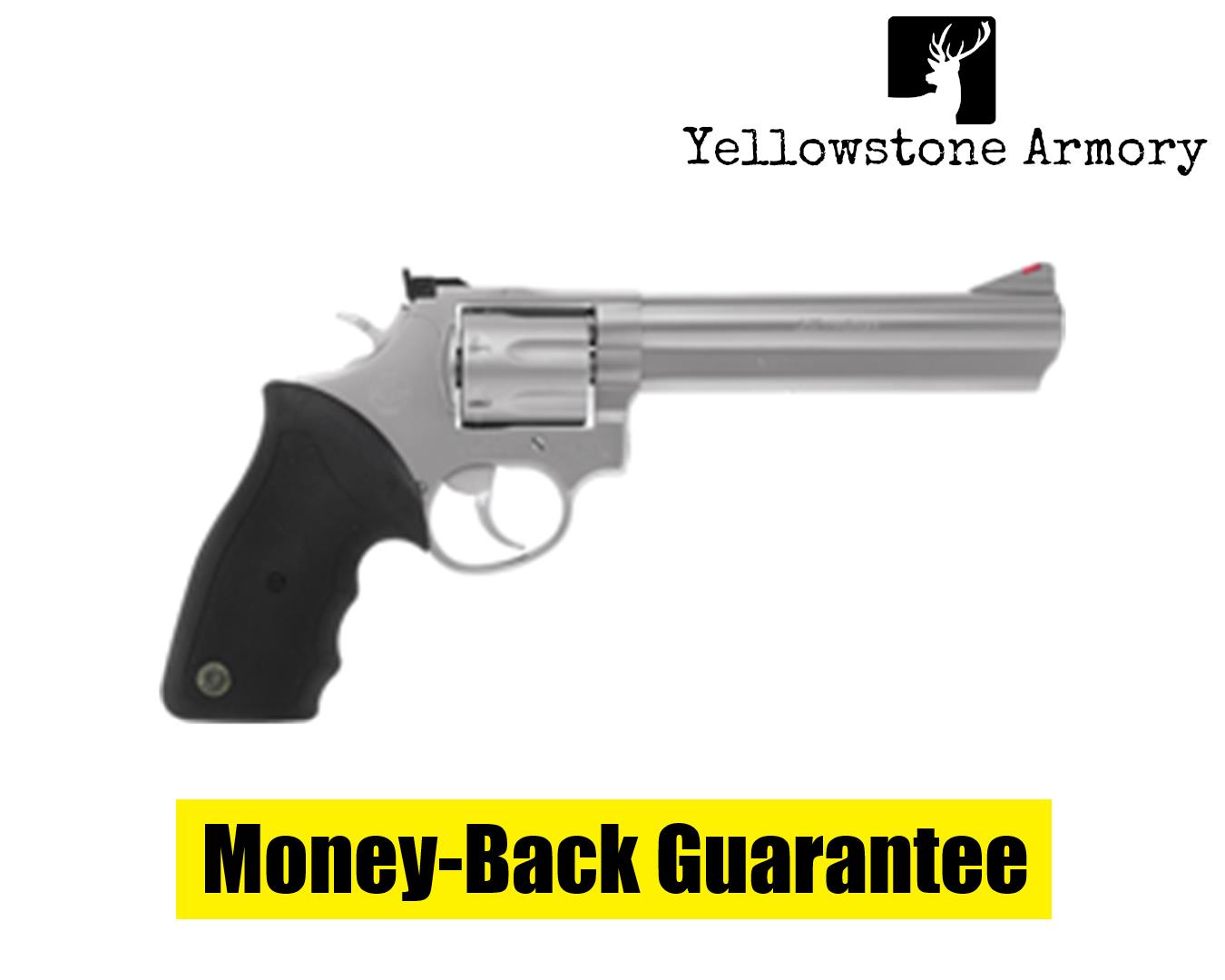 TAURUS 66 357MAG 6" AS 7-SHOT MATTE STAINLESS STEEL RUBBER 2-660069 2660069-img-0