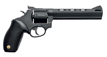 Picture of Taurus 2-692061 692 9mm Luger, 38 Special +P or 357 Mag Caliber with 6.50" Vent Rib Barrel, 7rd Capacity Cylinder, Overall Matte Black Finish Steel & Black Ribber Grip Includes 2 Cylinders 2-692061 2692061