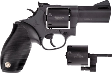 Picture of Taurus USA Model 692, Double Action, Metal Frame Revolver, Medium Frame, 357 Magnum/38 Special/9MM, 3" Barrel, Steel, Matte Finish, Black, Rubber Grips, Adjustable Rear Sight, 7 Rounds, Includes Both Cylinders 2-692031 2692031